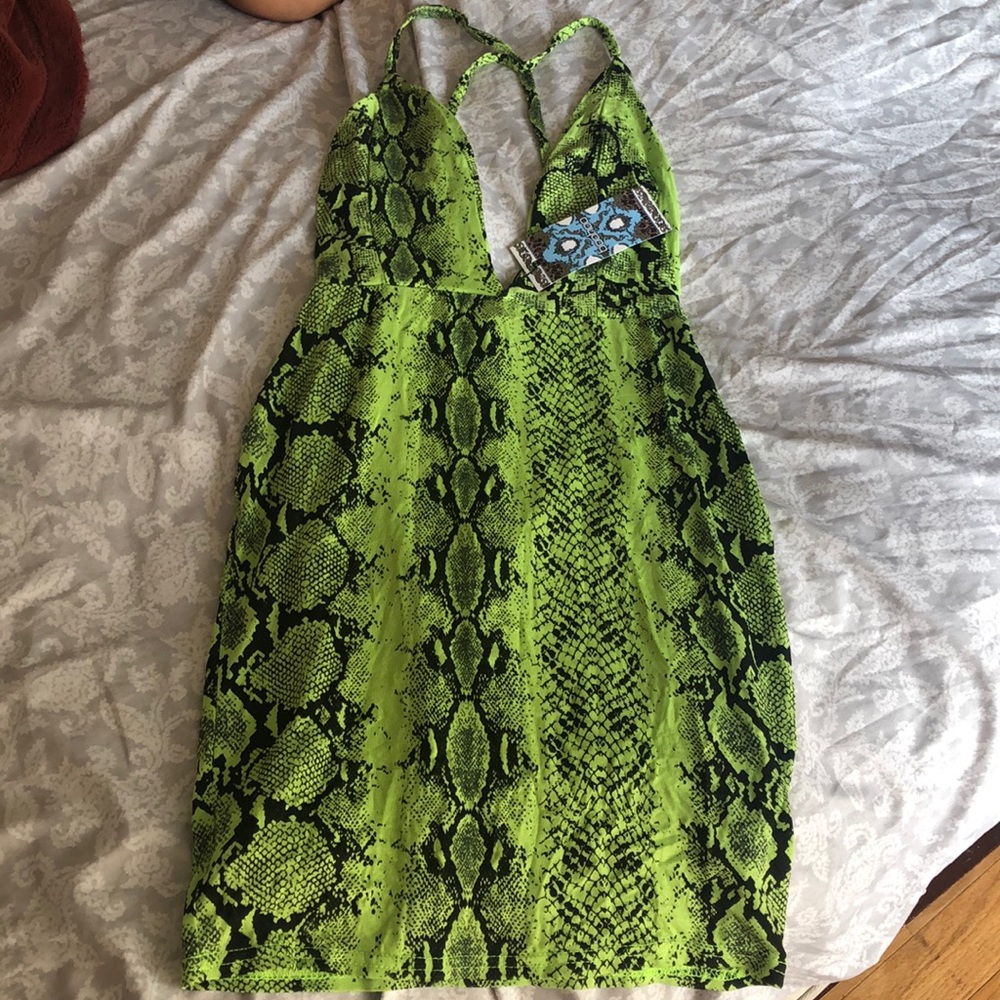 Green snake dress